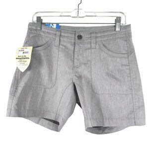 Kuhl Cabo Shorts Womens Size 4‎ Ash Gray Cotton Polyester Linen NWT SS-2015